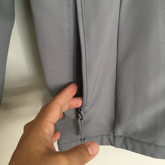 The North Face Windwall Hooded Jacket Gray fleece lining size S full zipper - Picture 4 of 11